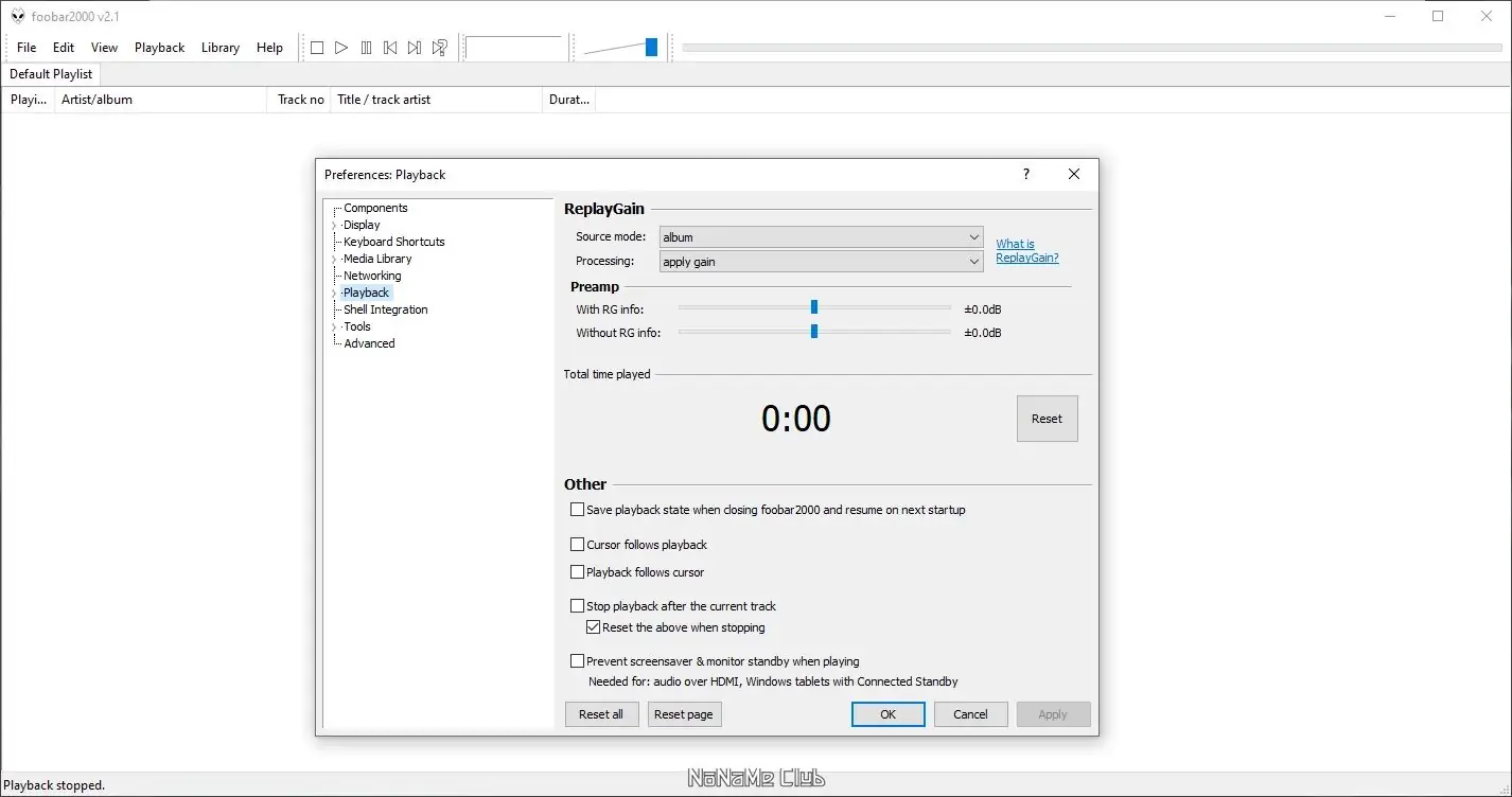Настройки программы