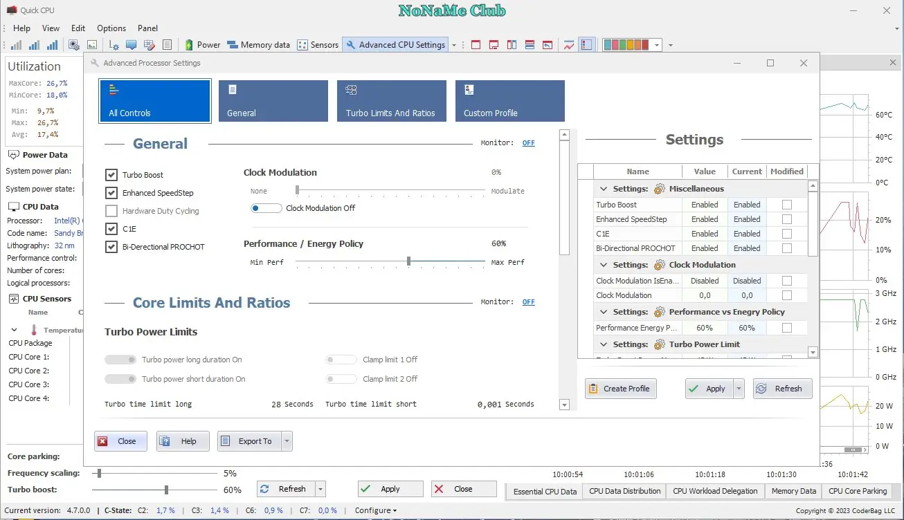 Настройки программы
