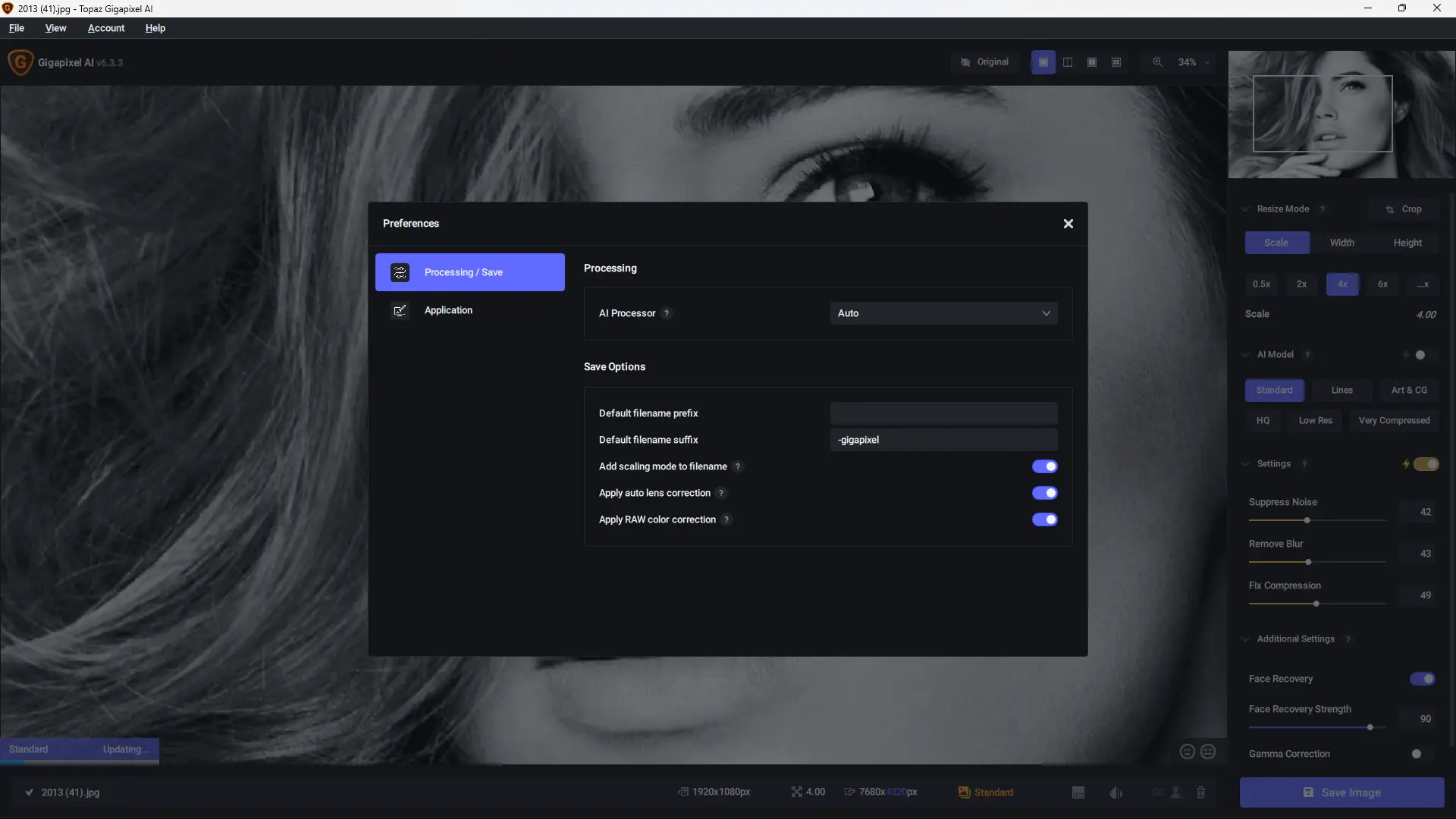 Настройки программы