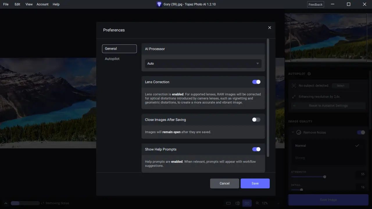 Настройки программы