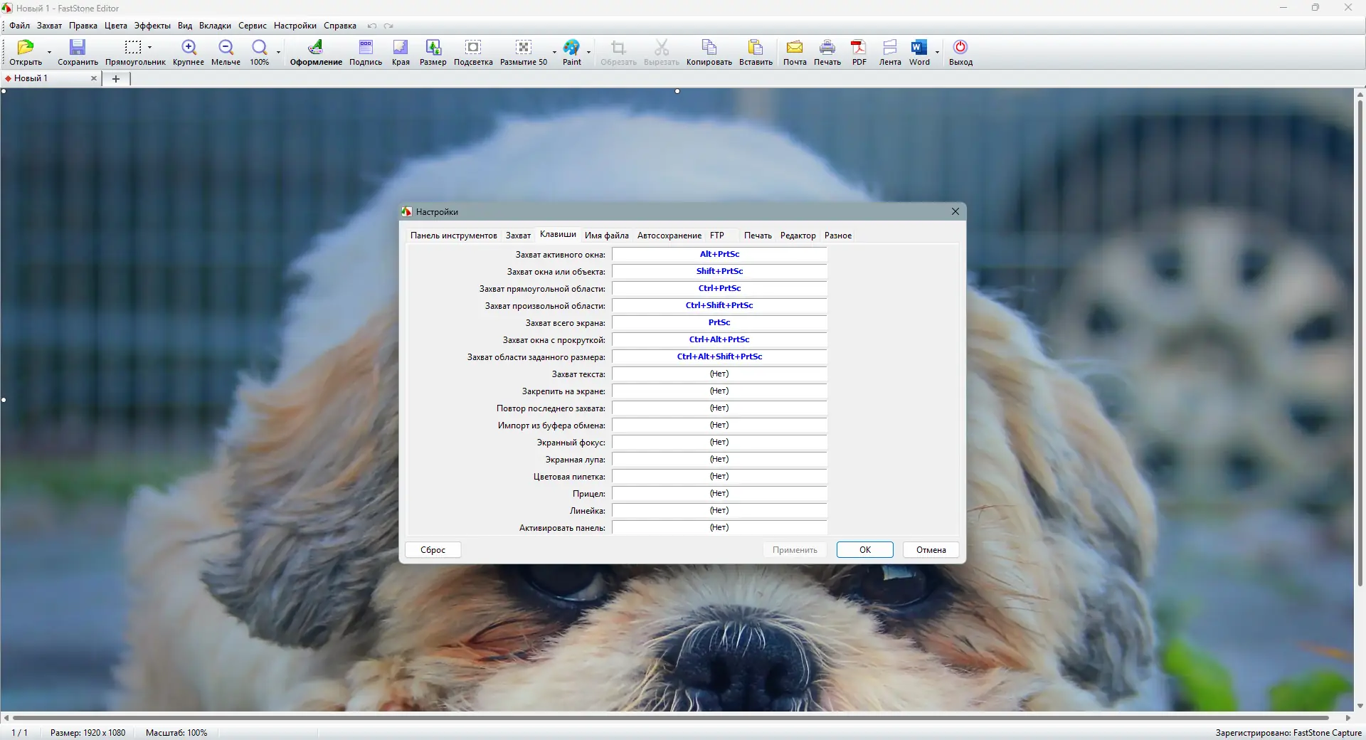 Настройки программы