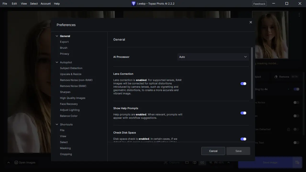 Настройки программы