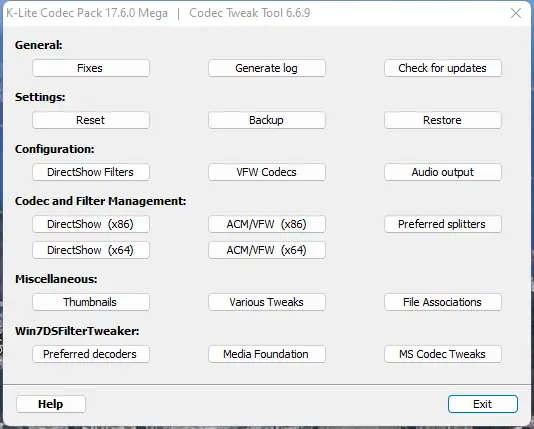 Настройки программы