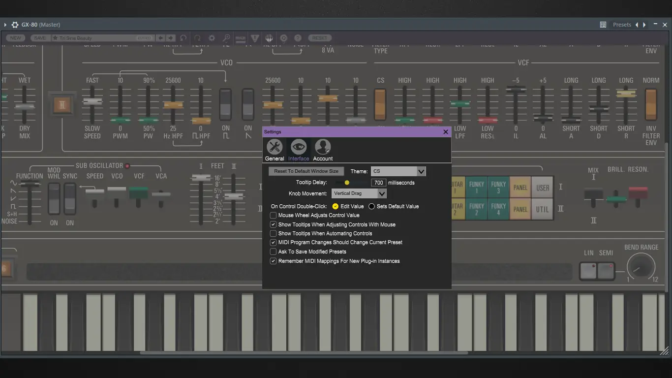 Настройки программы