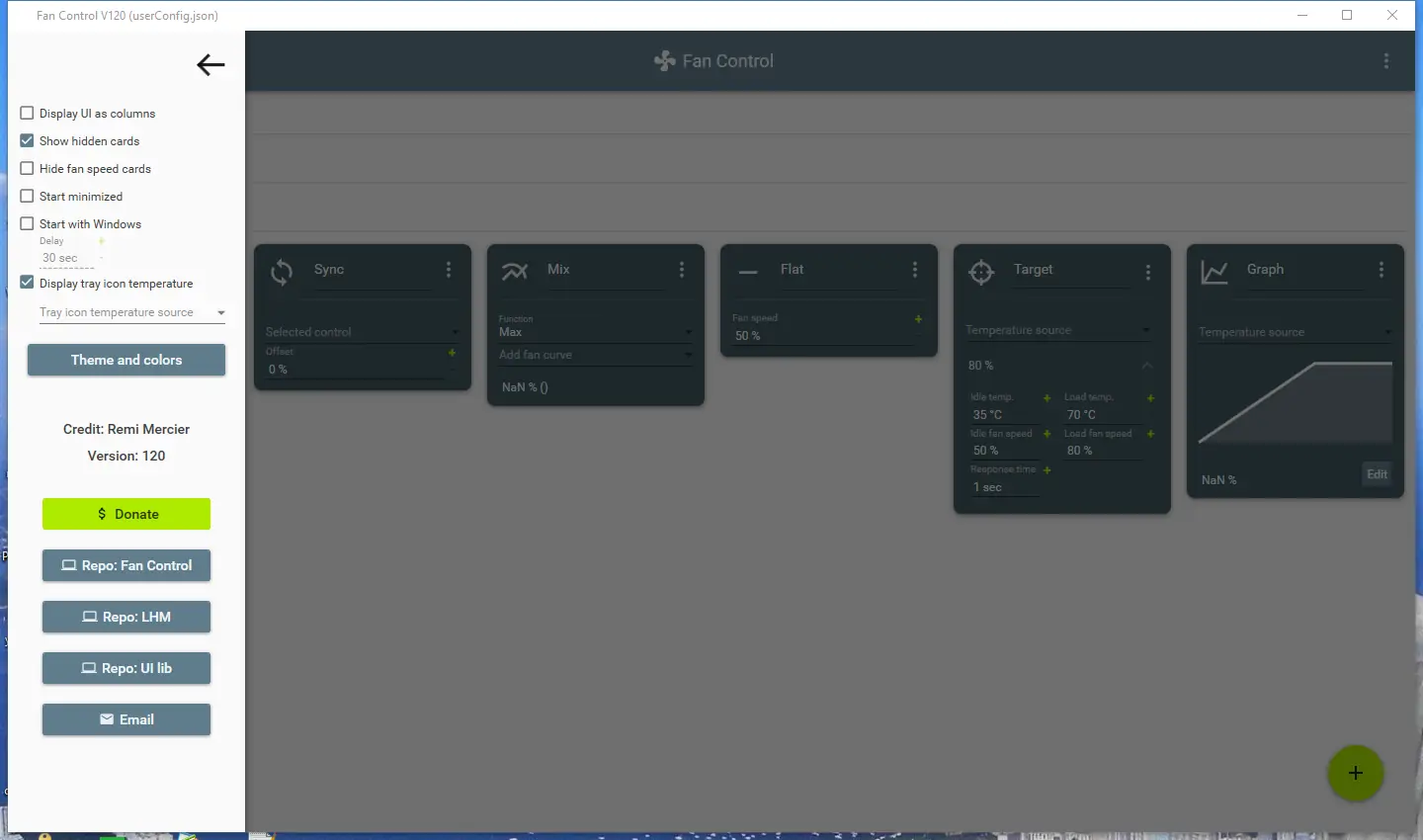 Настройки программы