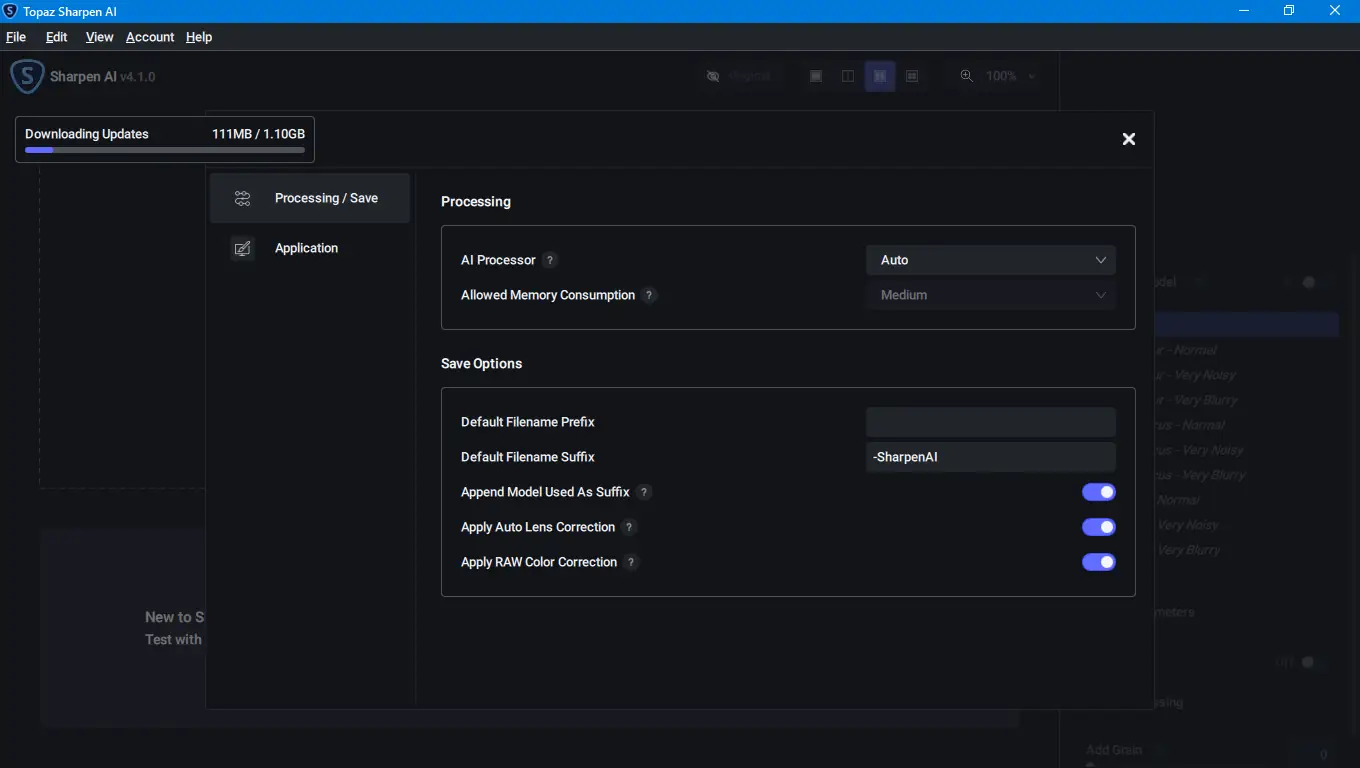 Настройки программы