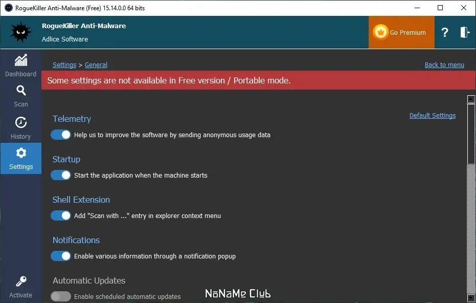 Настройки программы