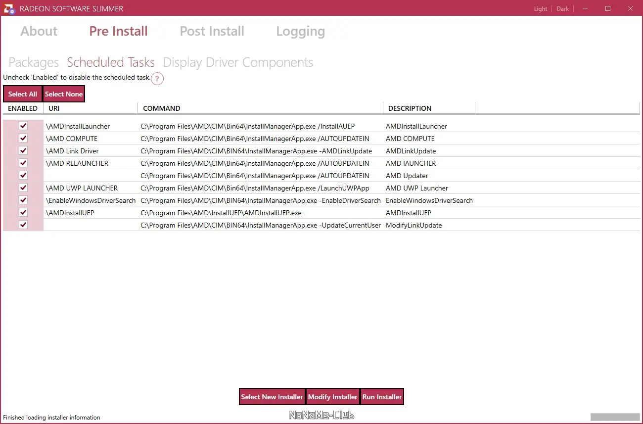 Настройки программы