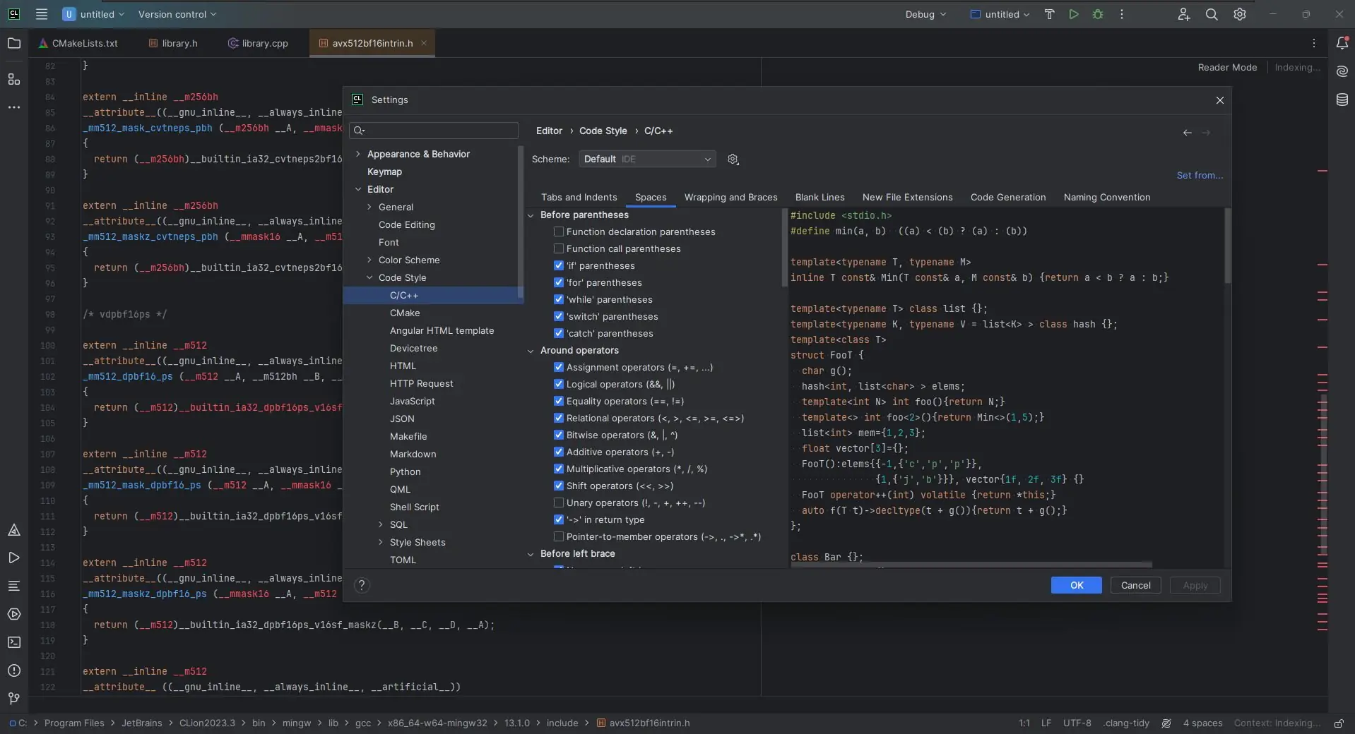 Настройки программы