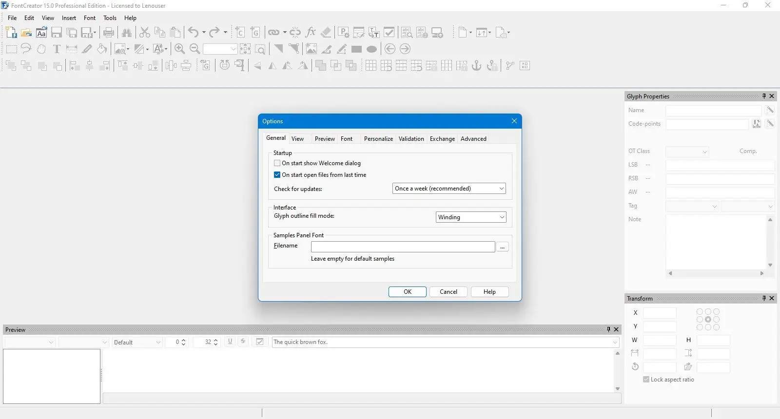 Настройки программы
