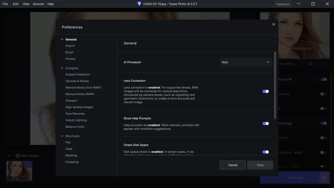 Настройки программы