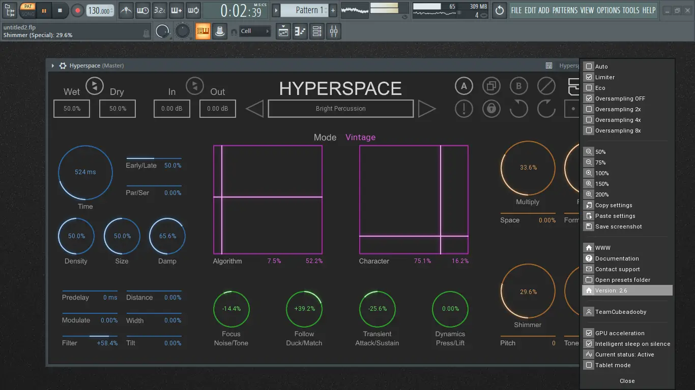 Настройки программы