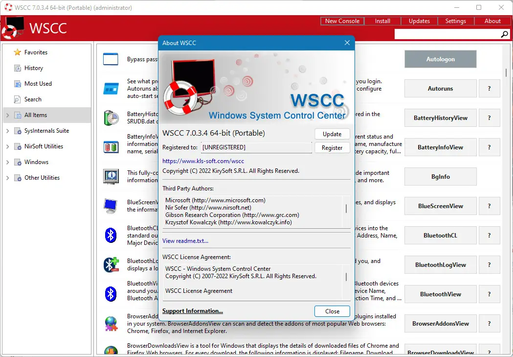 Настройки программы