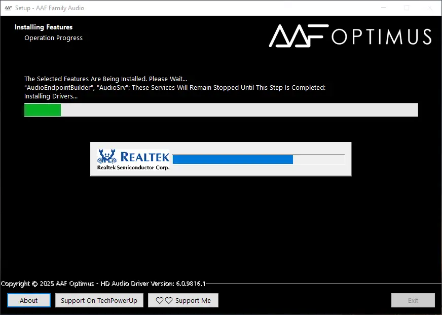 Пользовательсткй интерфейс AAF Family DCH Audio Realtek 10.11.9816.1 Mod by AlanFinotty [En]