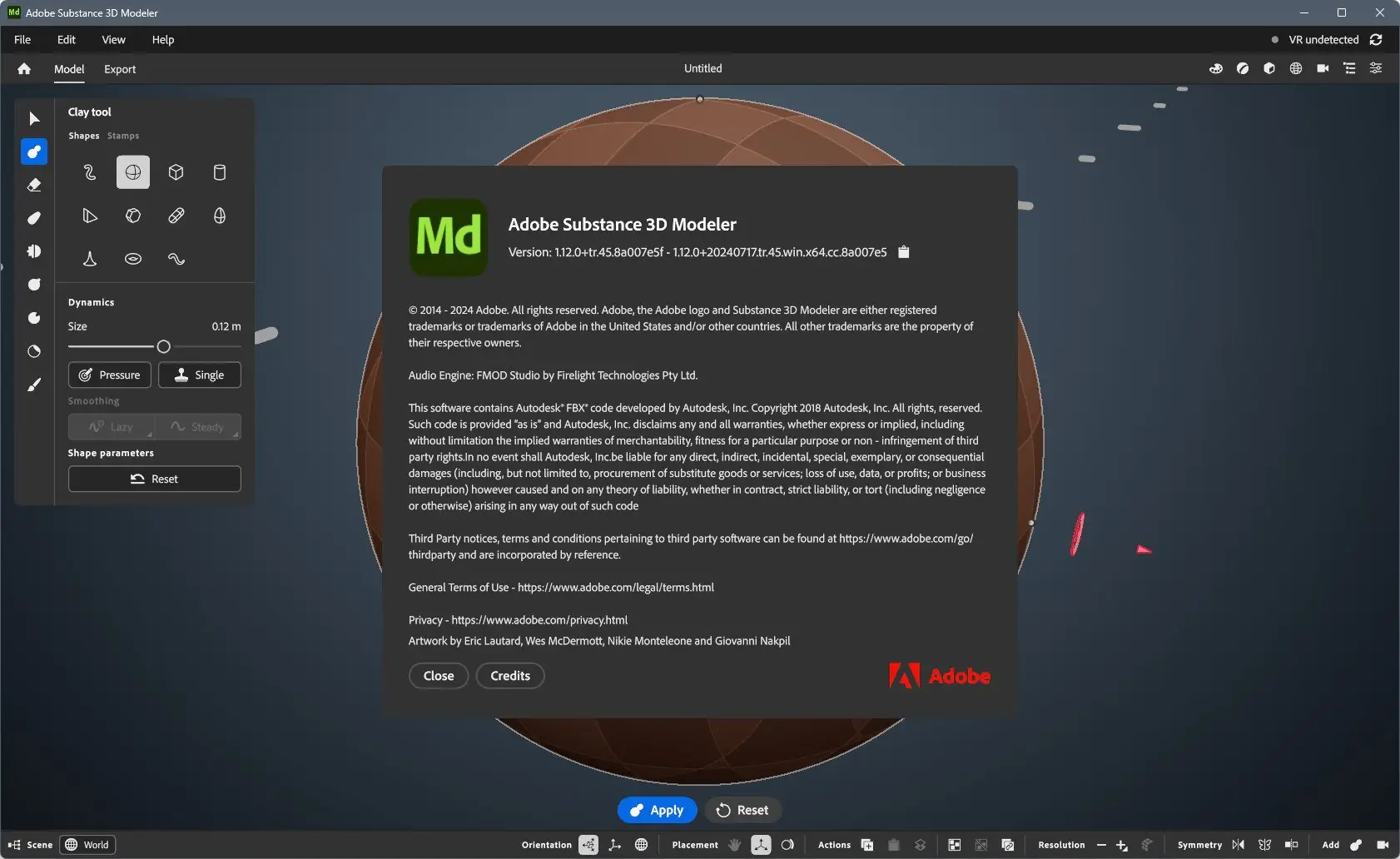 Пользовательсткй интерфейс Adobe Substance 3D Modeler 2024 1.12.0.45 (x64) Portable by 7997 [Multi]