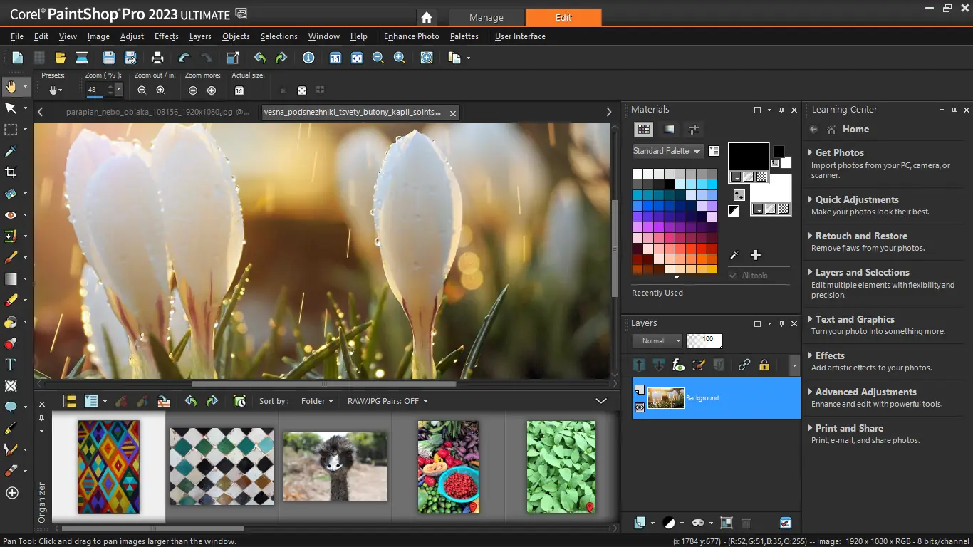 Пользовательсткй интерфейс Corel PaintShop Pro 2023 Ultimate 25.1.0.28 (x64) [Multi]