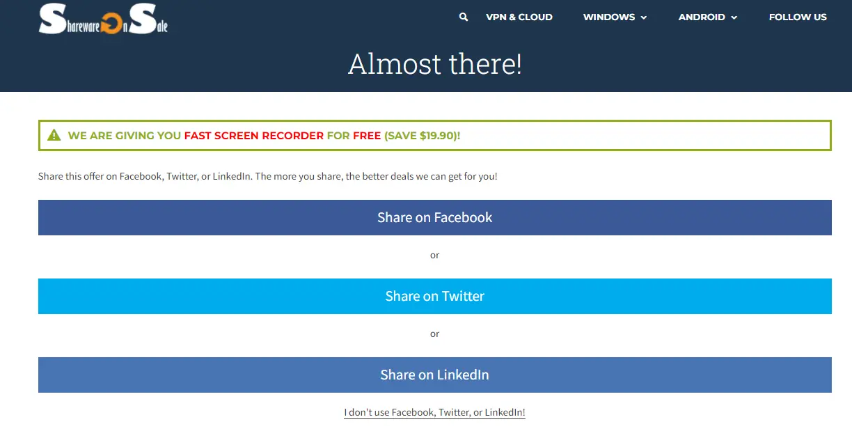 Пользовательсткй интерфейс Fast Screen Recorder 1.0.0.15 (SharewareOnSale) [Multi Ru]