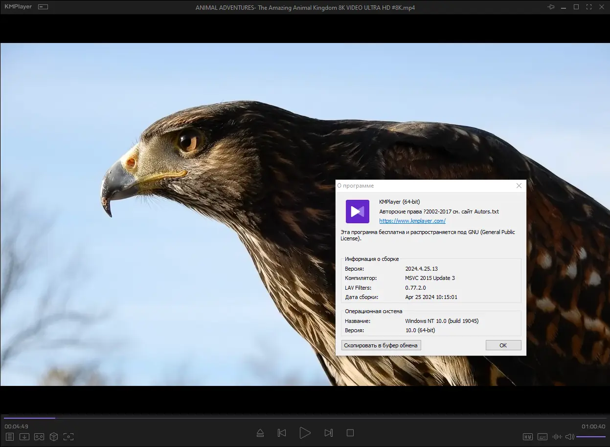 Пользовательсткй интерфейс KMPlayer 2024.4.25.13 (x64) Portable by 7997 [Multi Ru]