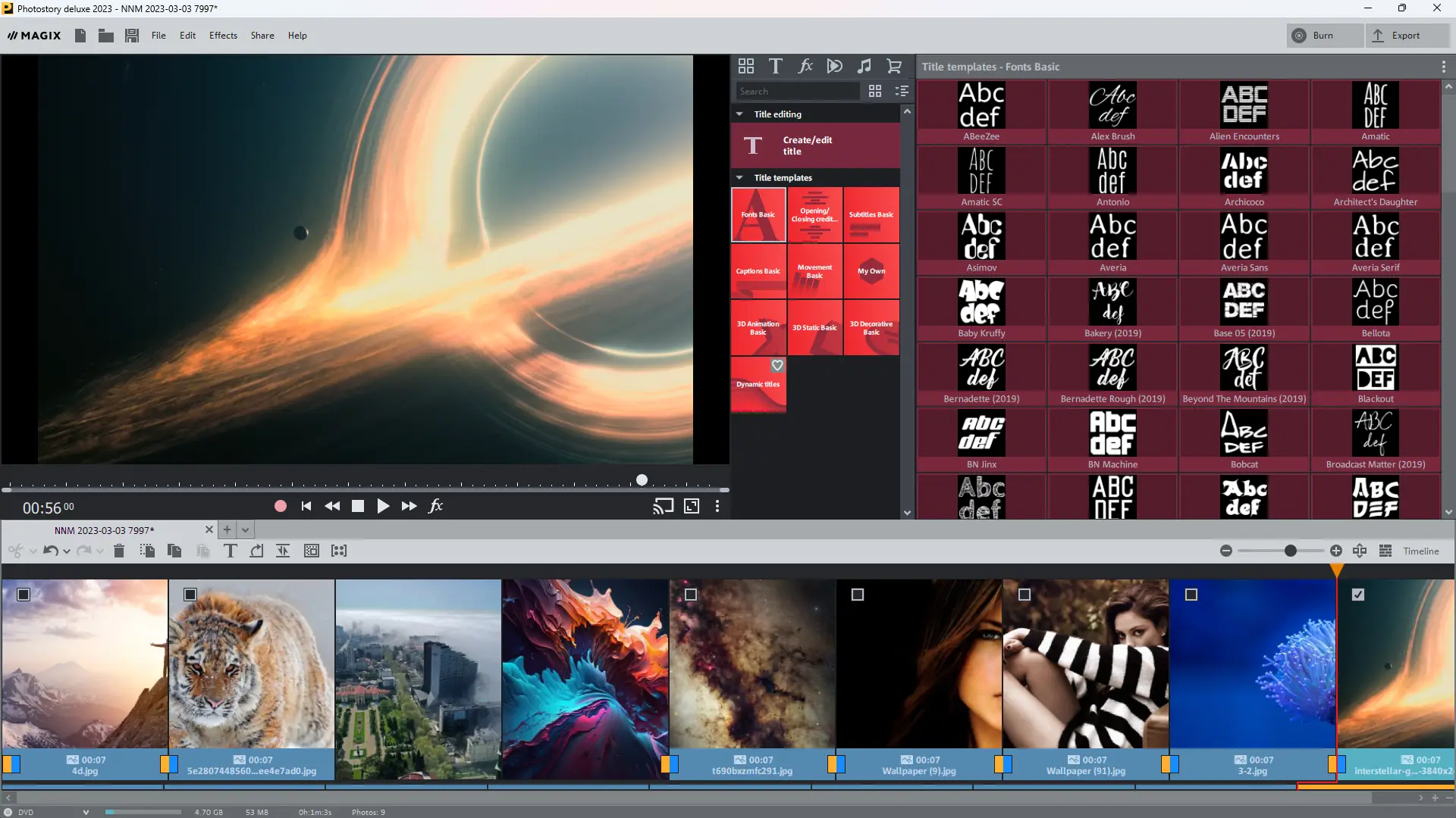 Пользовательсткй интерфейс MAGIX Photostory Deluxe 2023 22.0.3.149 (x64) Portable by 7997 [Multi]
