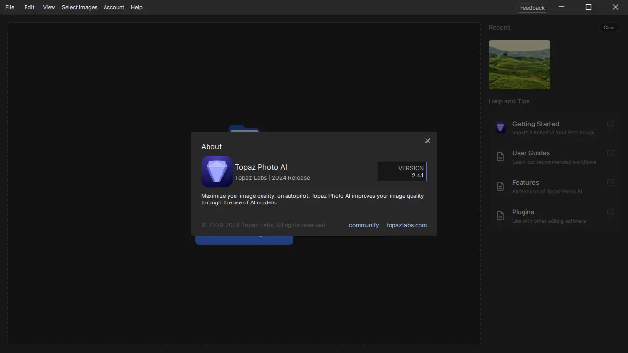 Пользовательсткй интерфейс Topaz Photo AI 2.4.1 (x64) Portable by 7997 [En]
