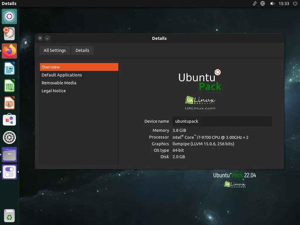 Пользовательсткй интерфейс Ubuntu Pack 22.04 Unity [amd64] [март] (2023) PC