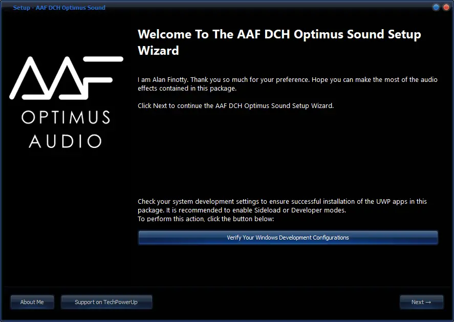 Программный интерфейс AAF DCH Optimus Sound 6.0.9102.1 Realtek Mod by AlanFinotty [En]
