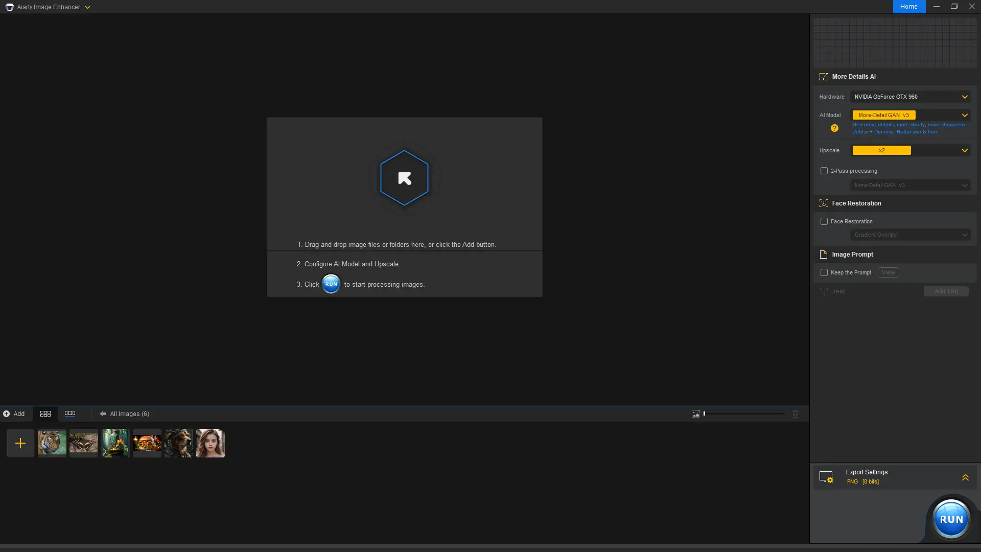 Программный интерфейс Aiarty Image Enhancer 3.0 RePack (& Portable) by elchupacabra [Multi]