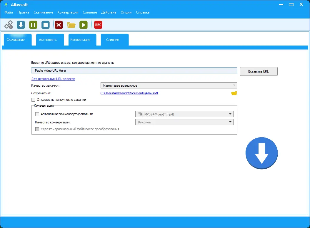 Программный интерфейс Allavsoft Video Downloader Converter 3.28.1.9274 RePack (& Portable) by elchupacabra [Multi Ru]