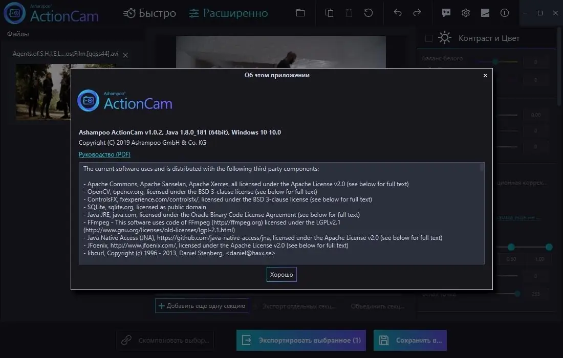Программный интерфейс Ashampoo ActionCam 1.0.2 (2020) PC RePack & Portable by TryRooM