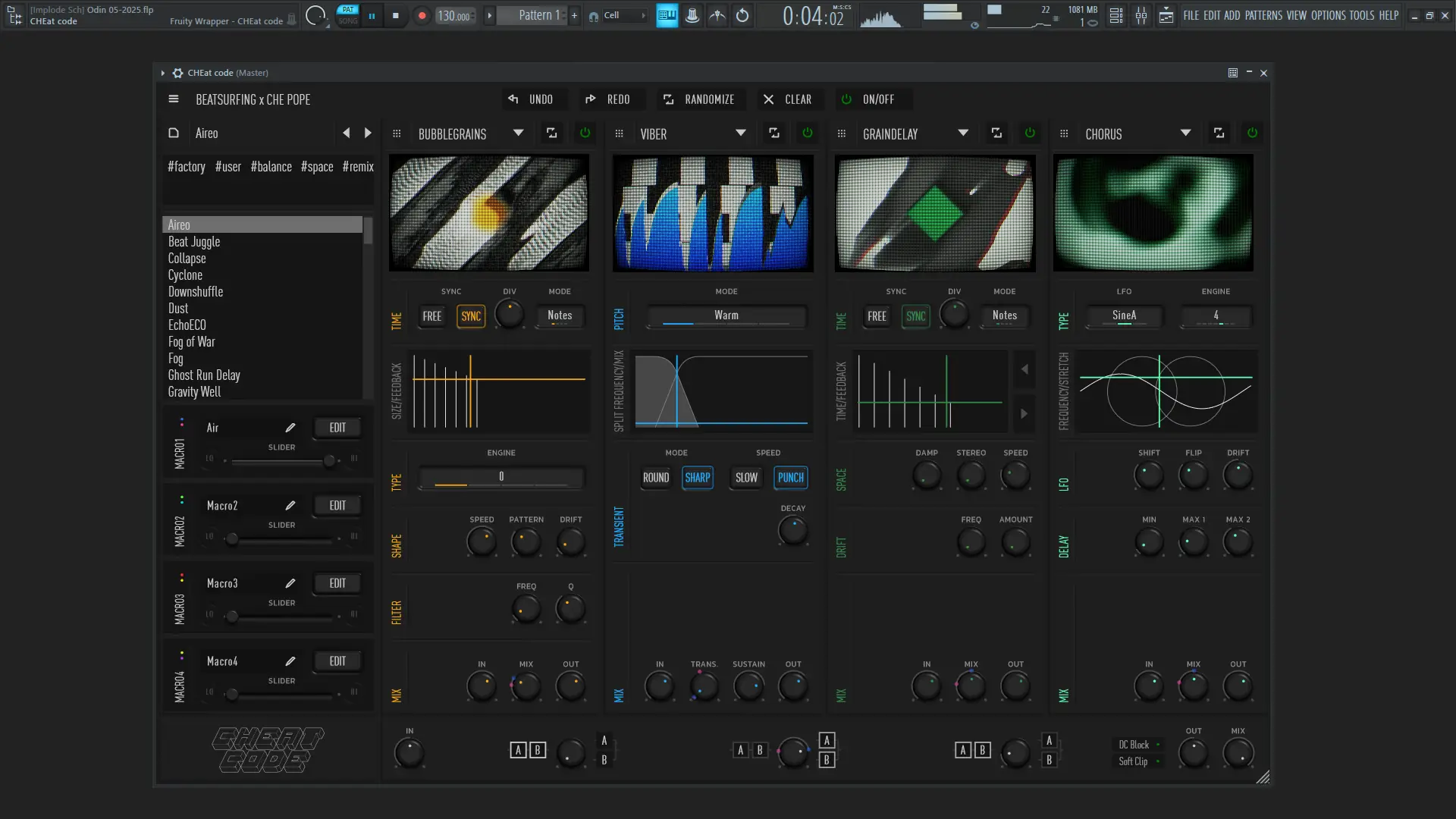 Программный интерфейс Beatsurfing - CHEat Code 1.1.1 VST, VST 3, AAX RePack by BUBBiX [En]