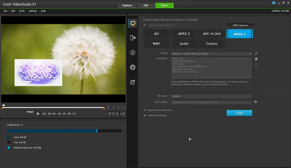 Программный интерфейс Corel VideoStudio Pro X7 v.17.0.0.249 x32 x64 (2014) Английский