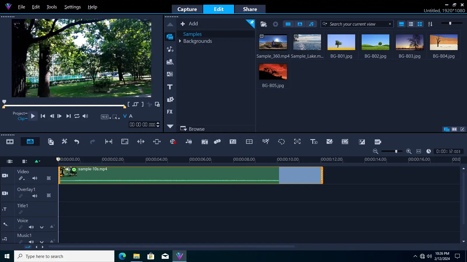 Программный интерфейс Corel VideoStudio Ultimate 2023 26.1.0.268 [Multi]