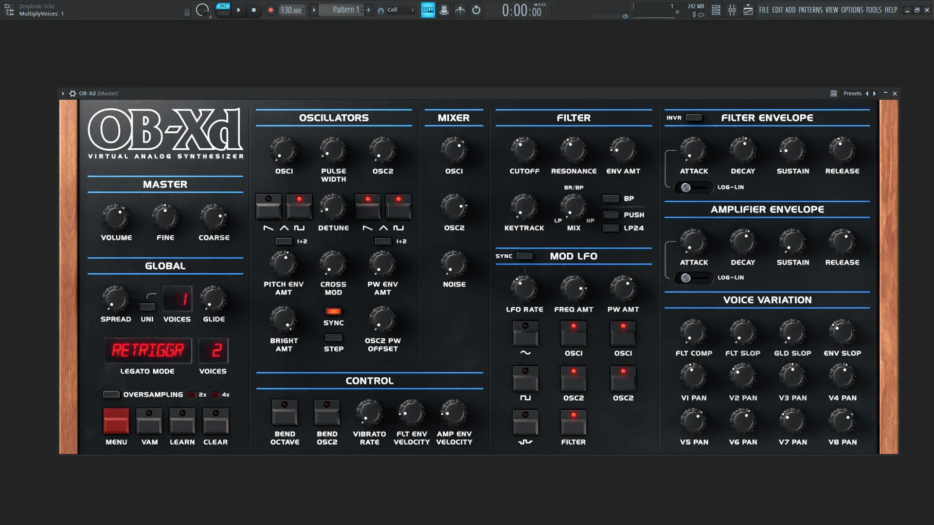 Программный интерфейс discoDSP - OB-Xd 3.10.2 STANDALONE, VSTi, VSTi 3 (x64) Free [En]