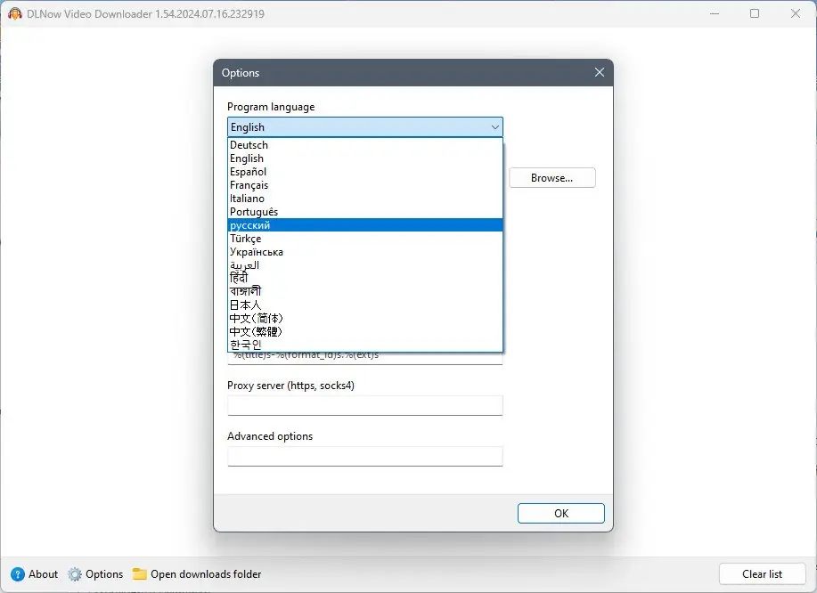 Программный интерфейс DLNow Video Downloader 1.54.2024.07.16 RePack (& Portable) by elchupacabra