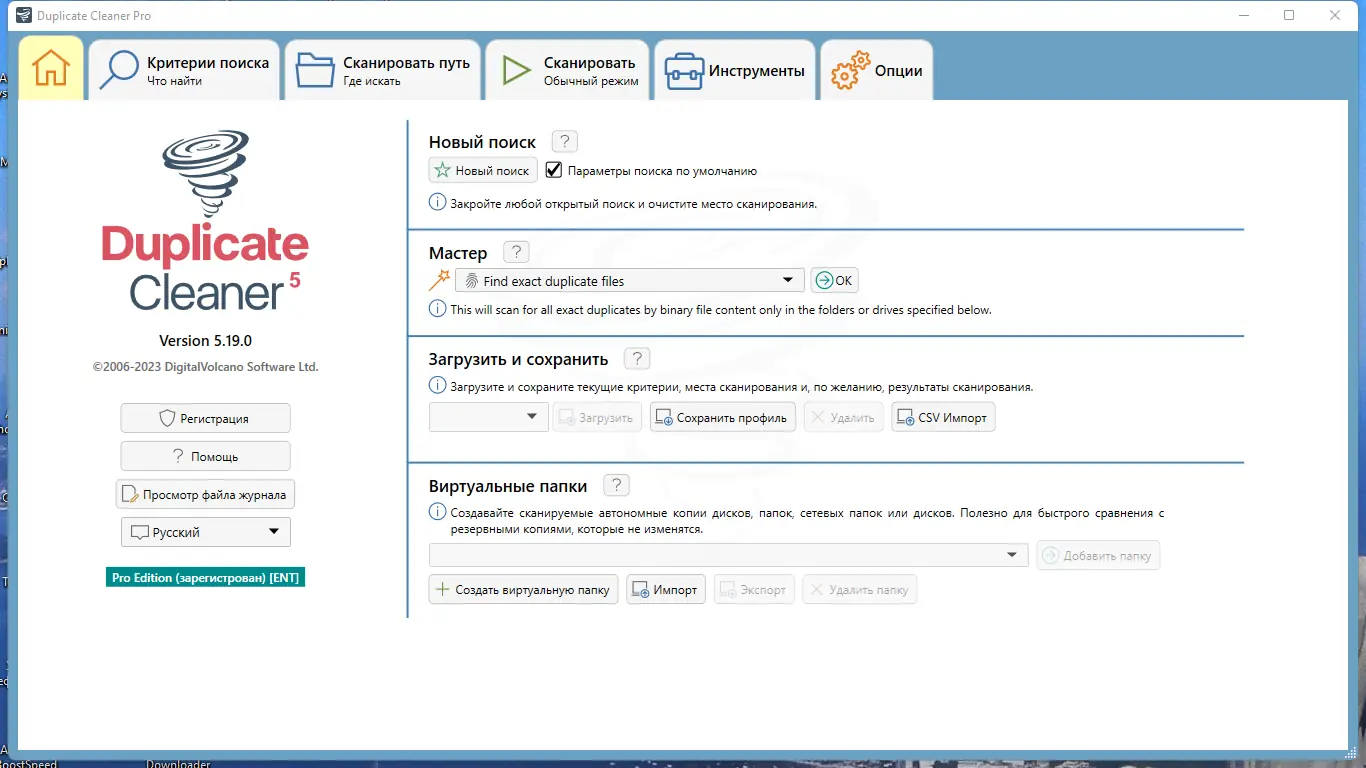 Программный интерфейс Duplicate Cleaner Pro 5.19.0 RePack (& Portable) by TryRooM [Ru En]