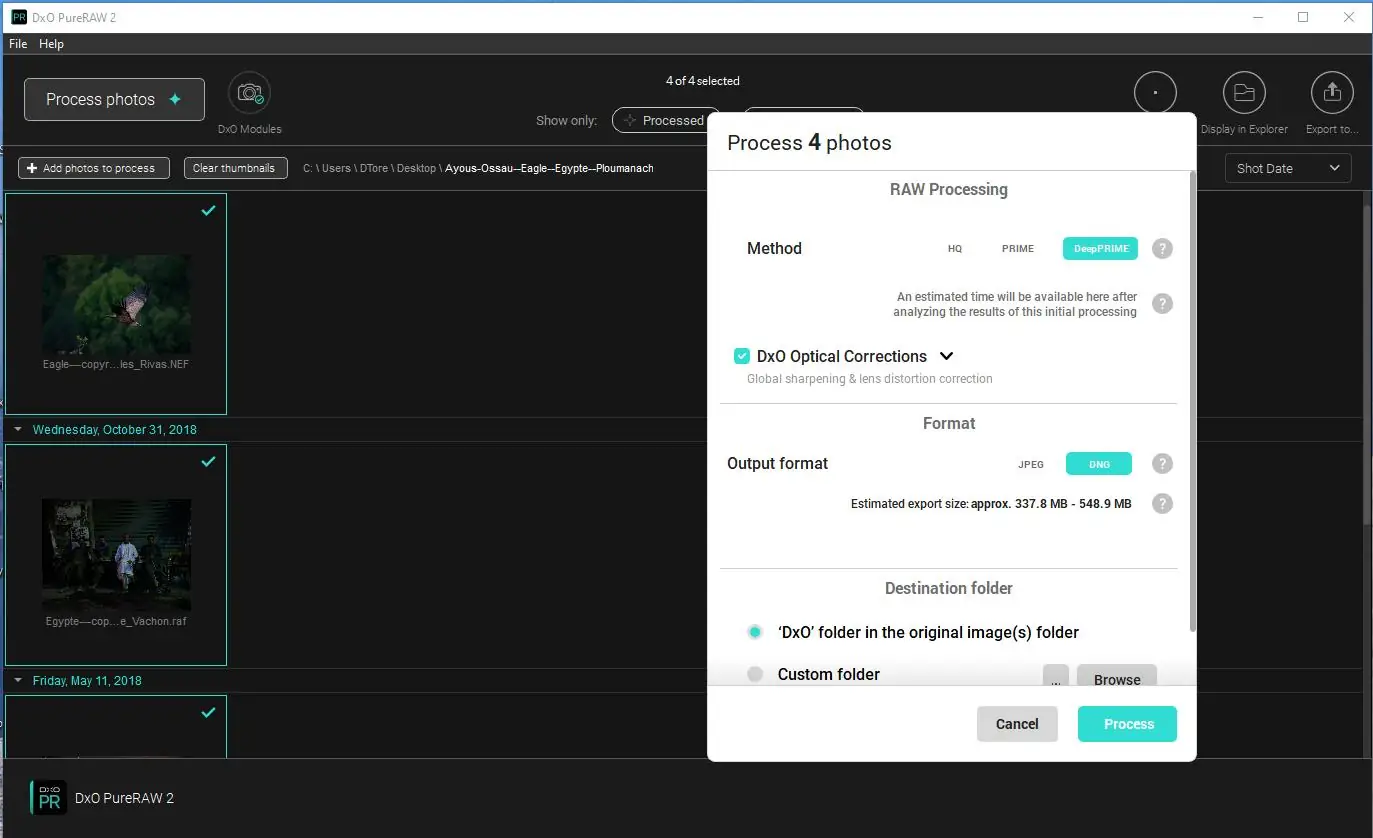 Программный интерфейс DxO PureRAW 2.2.0 build 1 (2022) PC RePack by KpoJIuK