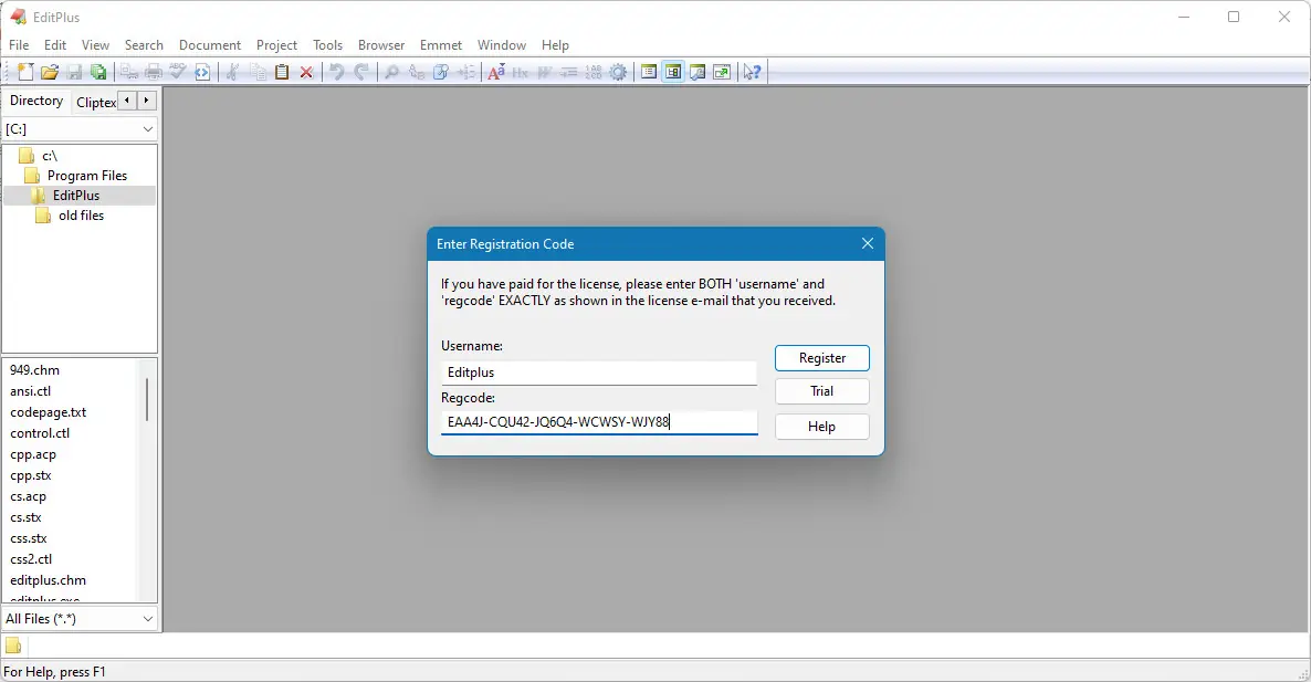Программный интерфейс EditPlus 5.7.0 build 4352 + EditPlus 5.7.0 patch 4529 [En]