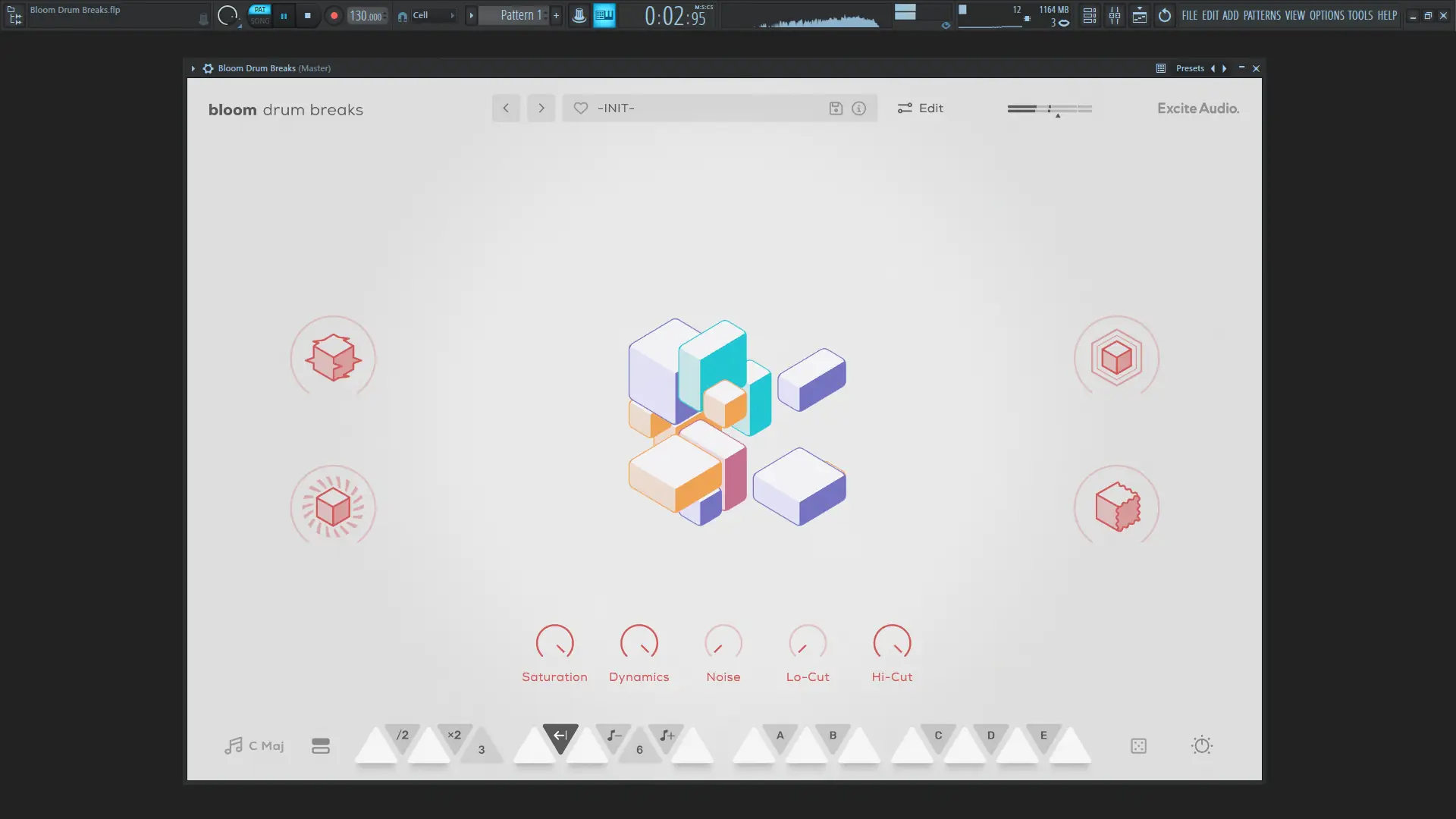 Программный интерфейс Excite Audio - Bloom Drum Breaks 1.0.1 STANTALONE, VSTi, VSTi 3, AAX (x86 x64) [En]