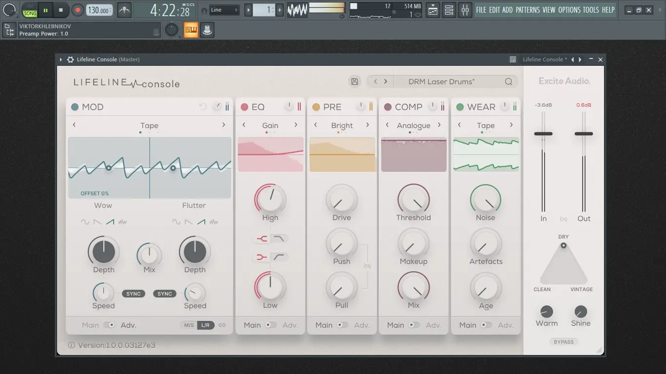 Программный интерфейс Excite Audio - Lifeline Console 1.0.0 Standalone, VST, VST 3 (x32 x64) [En]