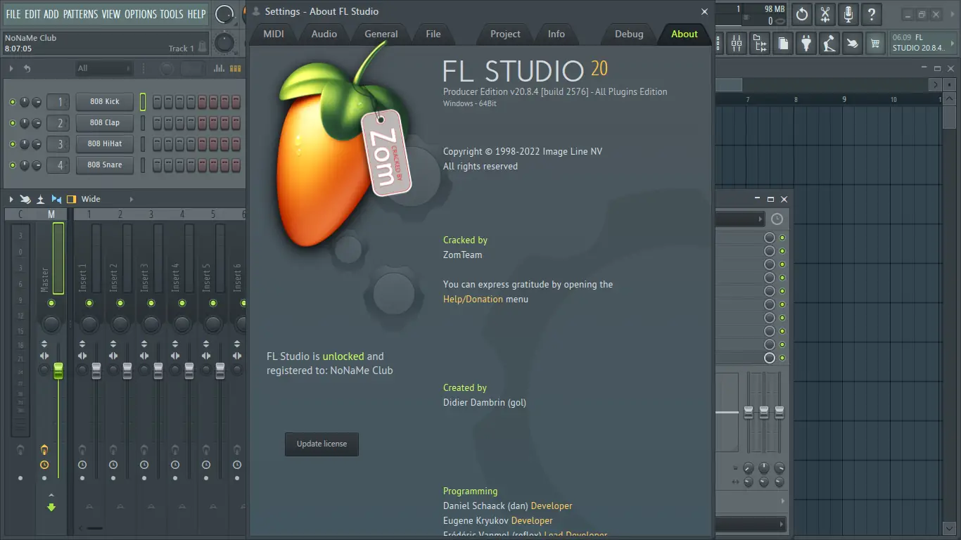 Программный интерфейс FL Studio Producer Edition 20.8.4.2576 + FLEX Extensions & Addition Plugins RePack by Zom [En]