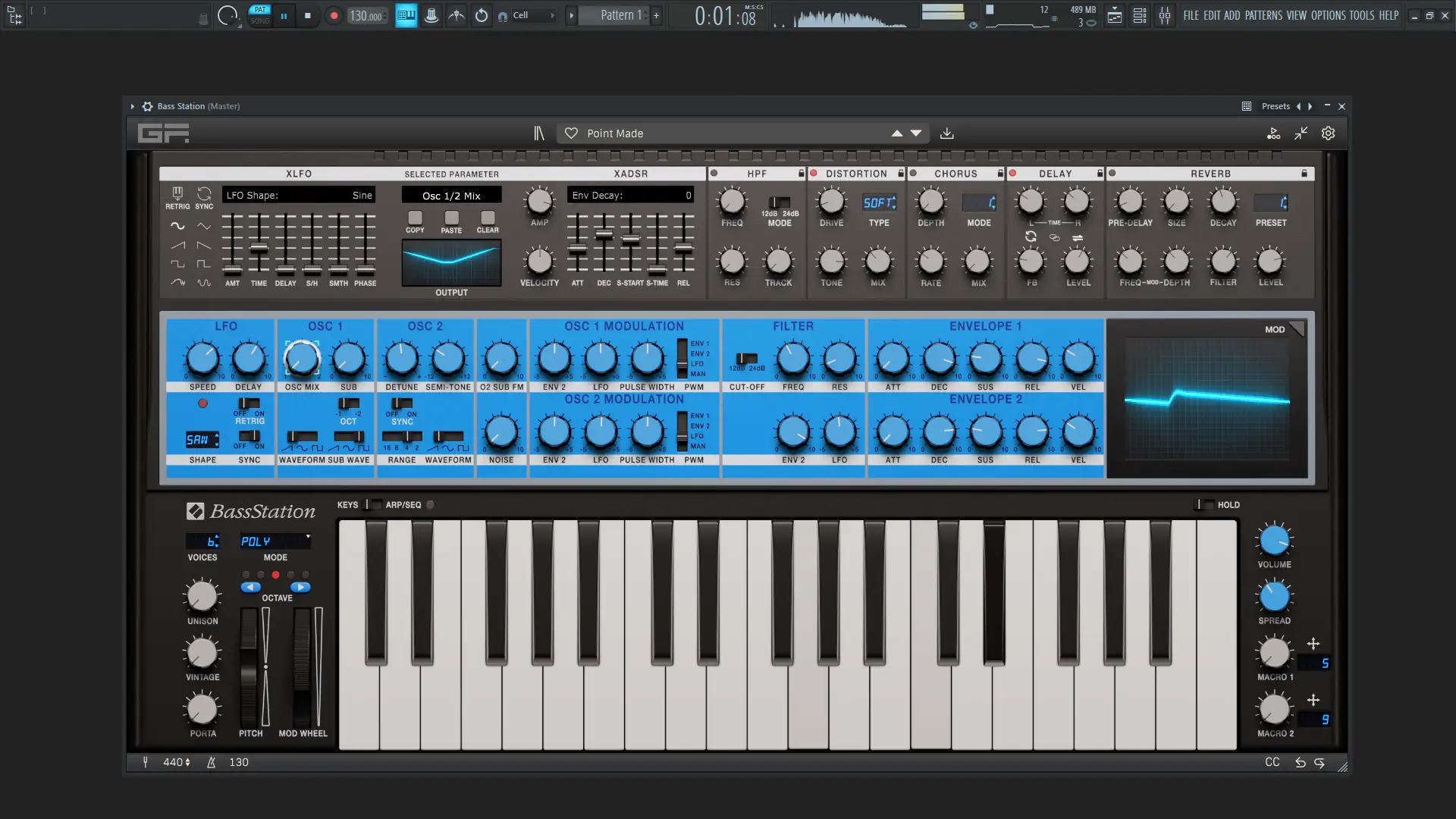 Программный интерфейс GForce - Bass Station 1.0.0 STANDALONE, VSTi, VSTi 3, AAX (x64) [En]