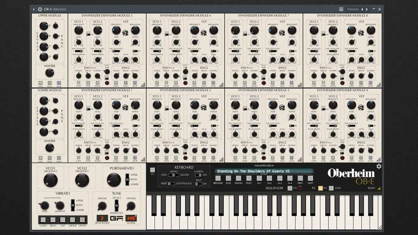 Программный интерфейс GForce Software Oberheim OB-E 2.5.1 Standalone, VSTi, VSTi 3, AAX (x64) [En]