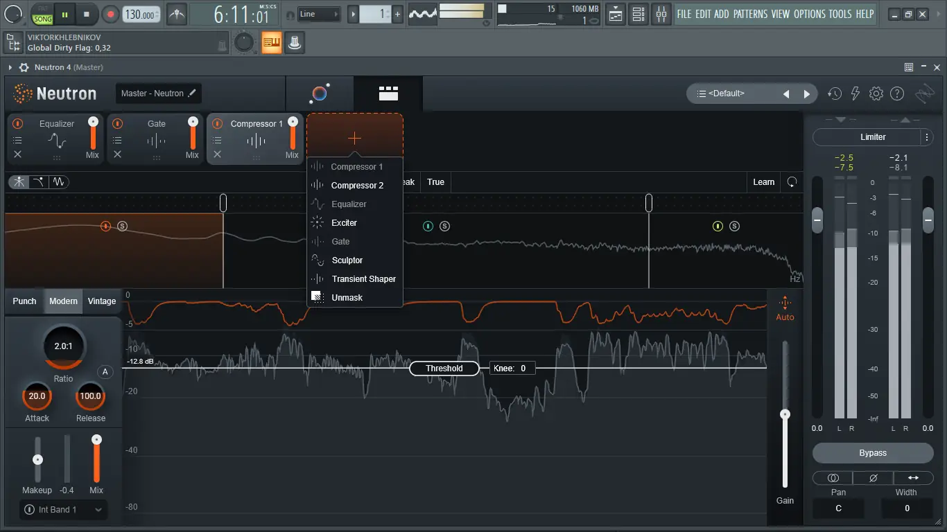 Программный интерфейс iZotope - Neutron 4 4.0.1 VST3, AAX (x64) RePack by R2R [En]