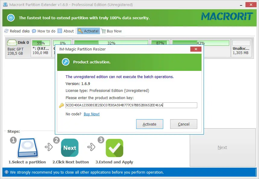 Программный интерфейс Macrorit Partition Extender Pro 1.6.9 + Portable (sharewareonsale) [En]