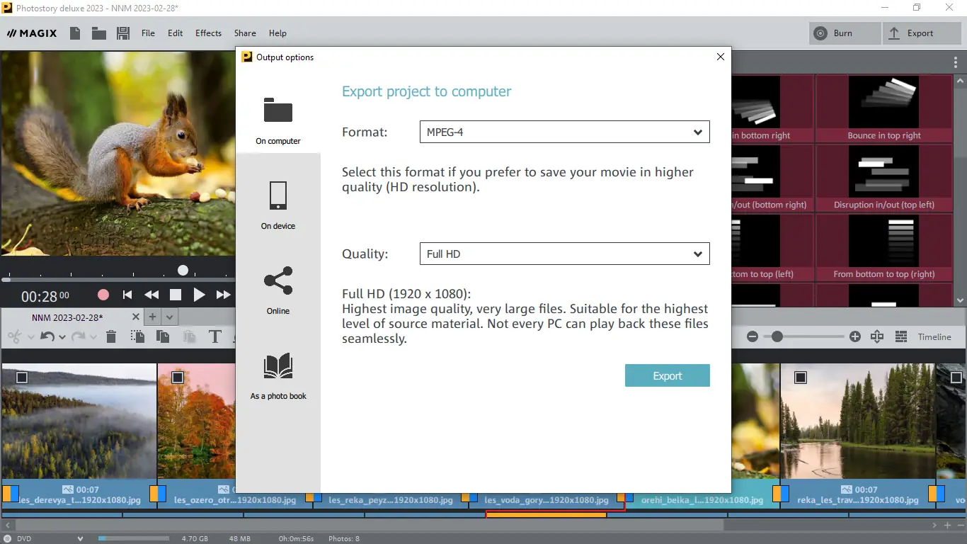 Программный интерфейс MAGIX Photostory Deluxe 2023 22.0.3.149 (x64) [Multi]