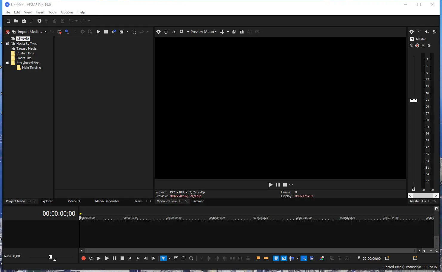 Программный интерфейс MAGIX Vegas Pro 19.0 Build 532 RePack by KpoJIuK [En]