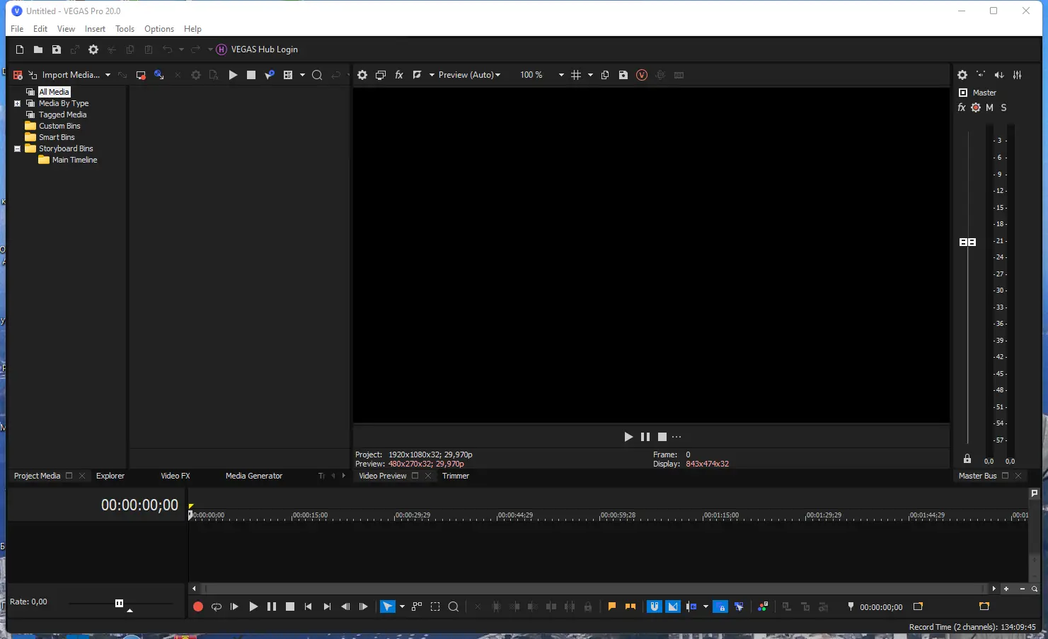 Программный интерфейс MAGIX Vegas Pro 20.0 Build 370 RePack by KpoJIuK [En]