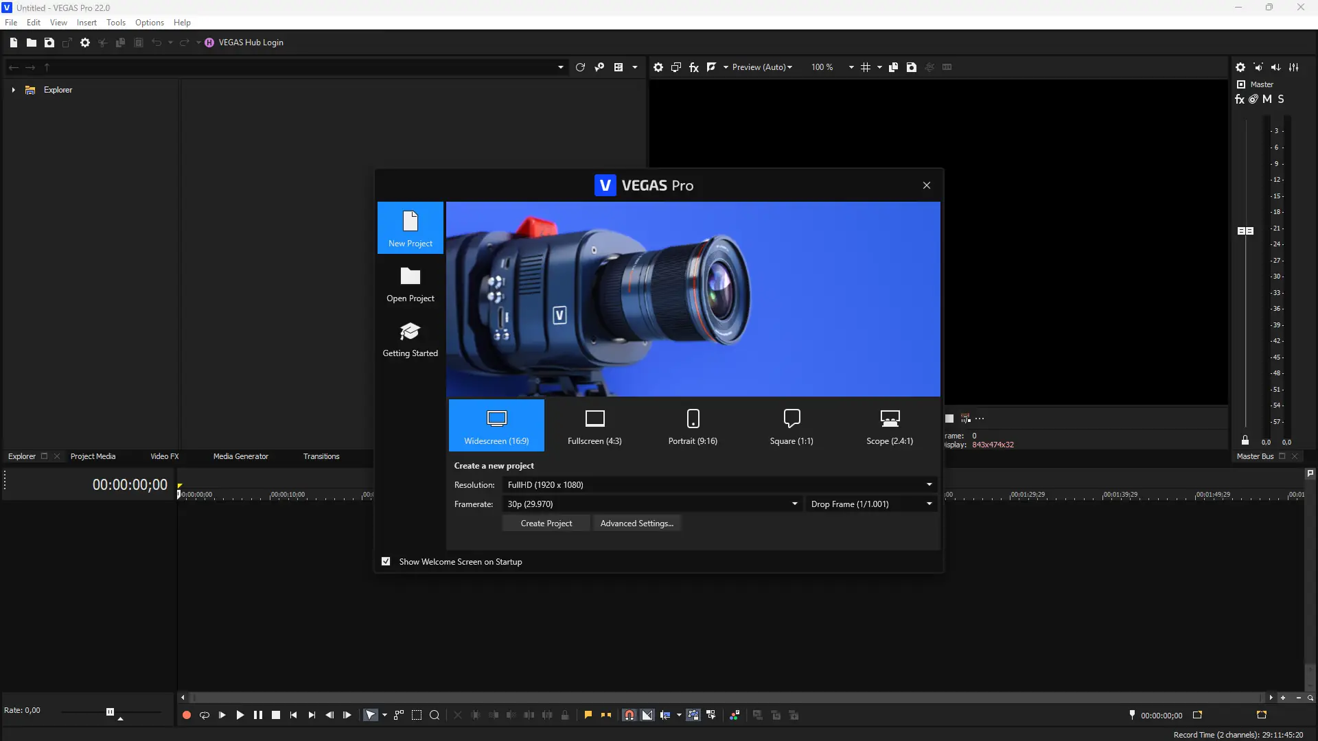 Программный интерфейс MAGIX Vegas Pro 22.0 Build 250 RePack by KpoJIuK [En]