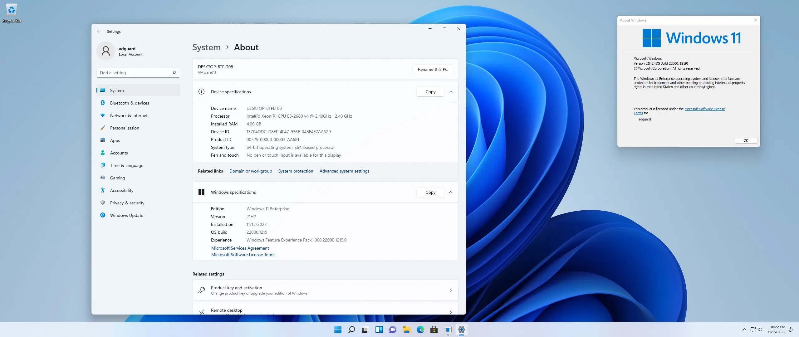 Программный интерфейс Microsoft Windows 11 [10.0.22000.1219], Version 21H2 (Updated November 2022) - Оригинальные образы от Microsoft MSDN [En]