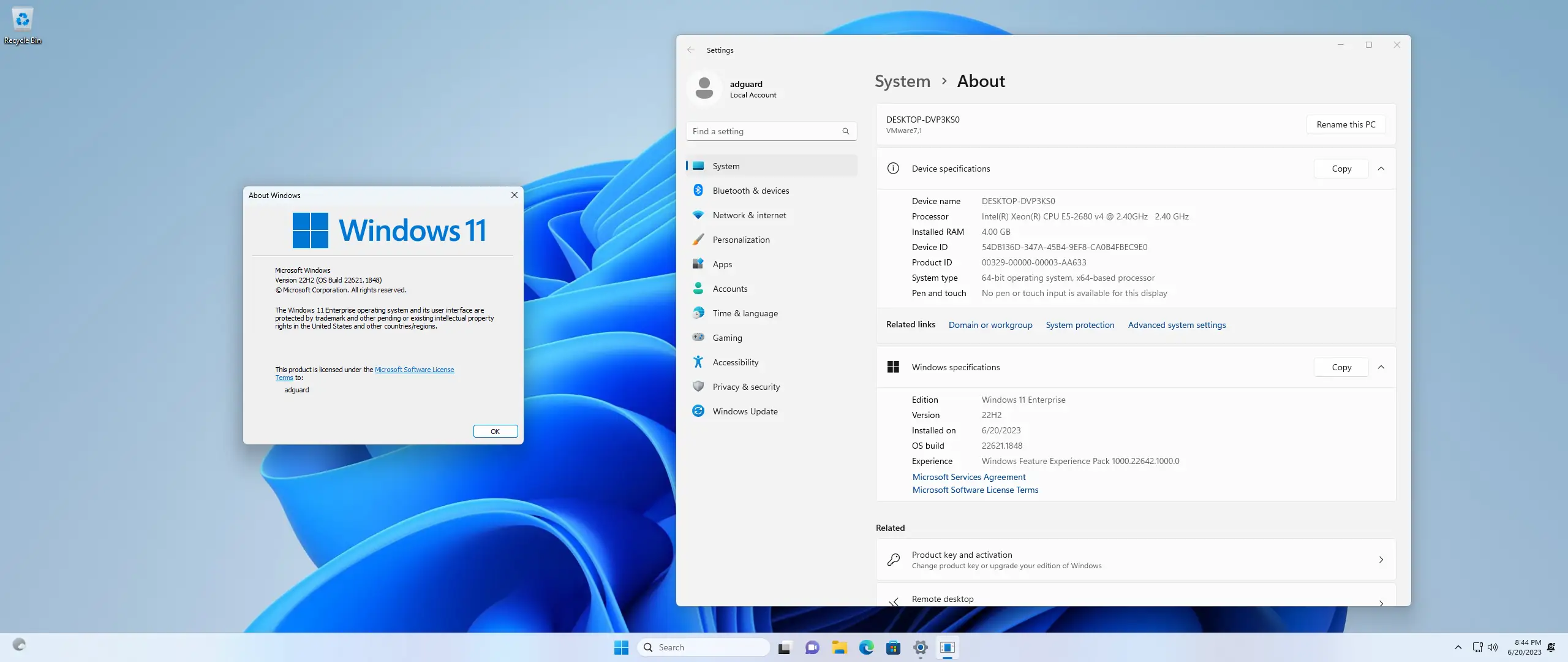 Программный интерфейс Microsoft Windows 11 [10.0.22621.1848], Version 22H2 (Updated June 2023) - Оригинальные образы от Microsoft MSDN [En]